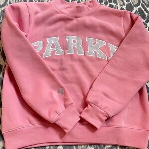 Parker Pink Sweatshirt with White Tag